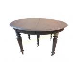 Painted Gray Oval Extension Table