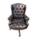 Tufted Black Leather Executive Chair