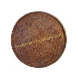 Round Woven Bamboo Serving Tray