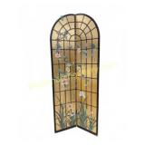 Two-Panel Hand-Painted Asian Screen, 36.5 x