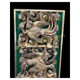 Two Carved Wood Transom