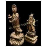 Two Japanese Carved Figures