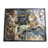 Egyptian-Themed Copper and Metal Wall Plaque