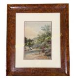 Water Color Fishing Scene by A.Binote