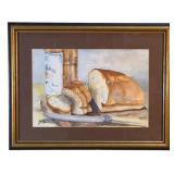 Bread and Wine Still Life, Jill Zimerman
