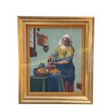 Needlepoint Replica of ï¿½The Milkmaidï¿½
