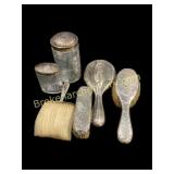 English Sterling Vanity Set