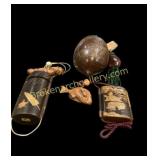 Two Japanese Inro, Seed Pod Pouch