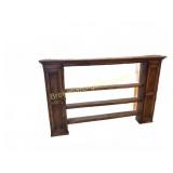 Wooden Open Shelf Unit With Side Cabinets