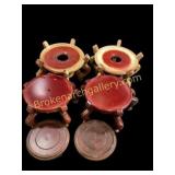 Asian Wood Pedestal Stands