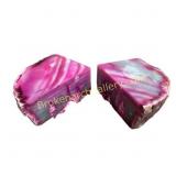 Pink Agate Geode Halves