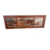Mahogany Triple-Plate Mantel Mirror