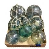 Eight Glass Fishing Floats