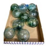 10 Glass Fishing Floats