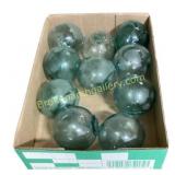 Ten Green Glass Floats
