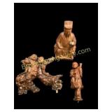 Three Chinese Carved Figures