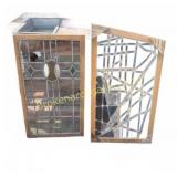 Two Broken Stained Glass Panels, Mixed Sizes