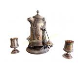 Reed & Barton Silverplate Tilting Pitcher Set