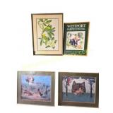 Lot of 4 Framed Prints