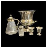 Glass and Silver Plate and Sterling Table Ware