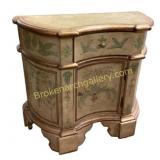 Hand-Painted Console Cabinet with Drawer