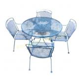 Metal Mesh Patio Table and Chairs Set