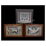 Three Prints of Paper Cuttings