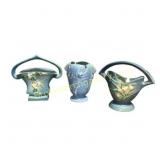 Three Roseville Art Pottery Vases