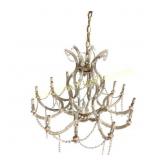 Murano-Style Glass and Gilt Twelve-Light Chandelie