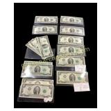25 Two Dollar Bills
