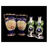 Pair Spill Vases, Candlesticks