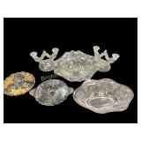 Six Pieces Elegant Glassware