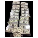 Twenty Five Green Seal $1.00 Notes