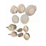 Cream White Reticulated Porcelain Tea Set