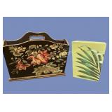 Towle Painted Magazine Rack, Waste Bin