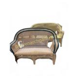 Wicker Settees with Armrests