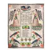 19th Century Fraktur Birth Certificate