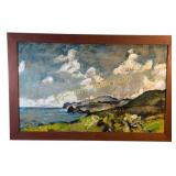 Acrylic on Board Beach Landscape, Pamela Landers
