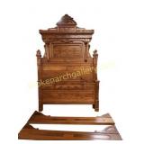 Eastlake Burl Walnut Bed