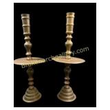 Pair Moroccan Brass Alter Sticks