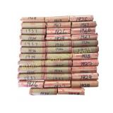 35 Rolls of Wheat Cent Rolls