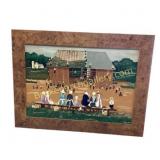 Three Framed Folk Art Paintings