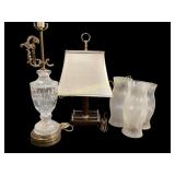 Table Lamps, Hurricane Globes