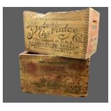 Two Wooden Ammo Crates