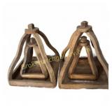 Decorative wooden candle lanterns