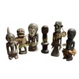 Six Carved Wooden Figurines