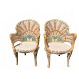 Carved and Painted Armchairs