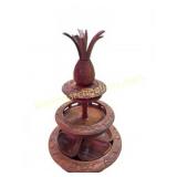 Collapsible Monkey wood Tidbit Dumbwaiter
