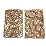 Hand-Carved Wood Panels