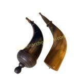 Pair of Antique Powder Horns